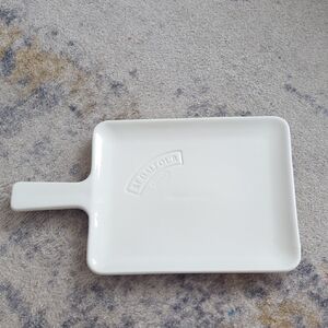 St. Dalfour White Ceramic Serving Board with Handle